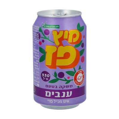 פחיות מיץ פז ענבים 330 מ”ל 1/24